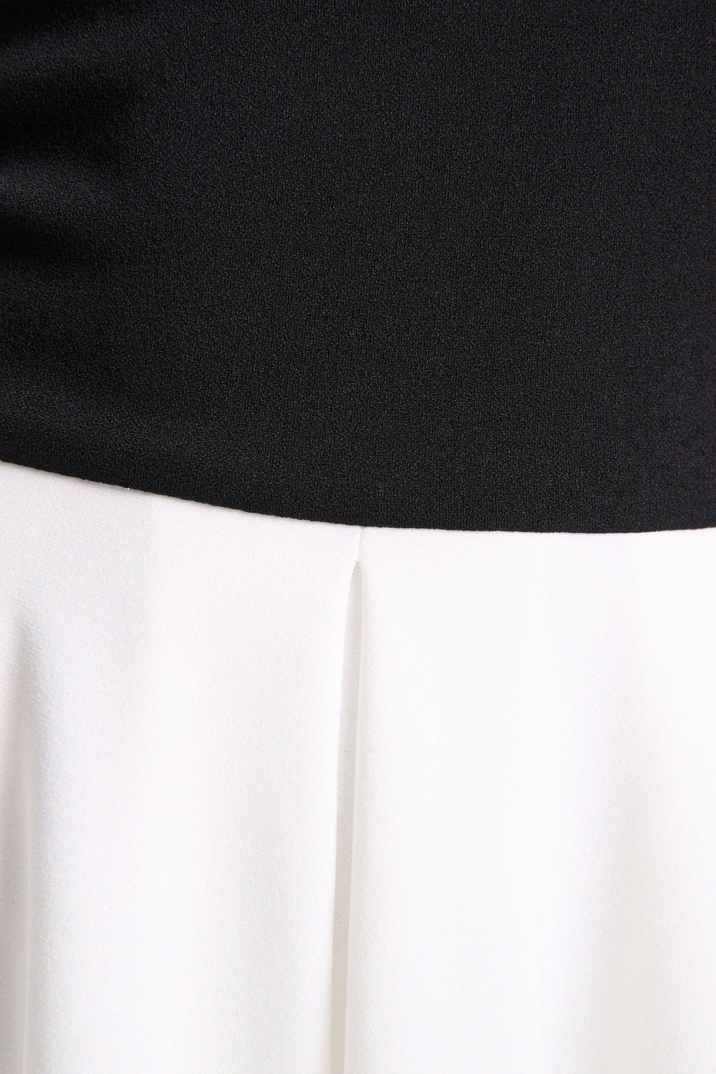 Frederica | Black And White Bardot-Neck Midi Dress