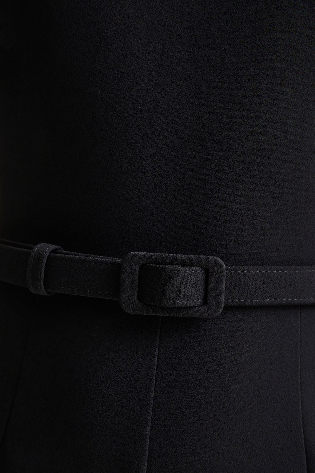 Orlina | Black High-Neck Jumpsuit With Lace Detailing