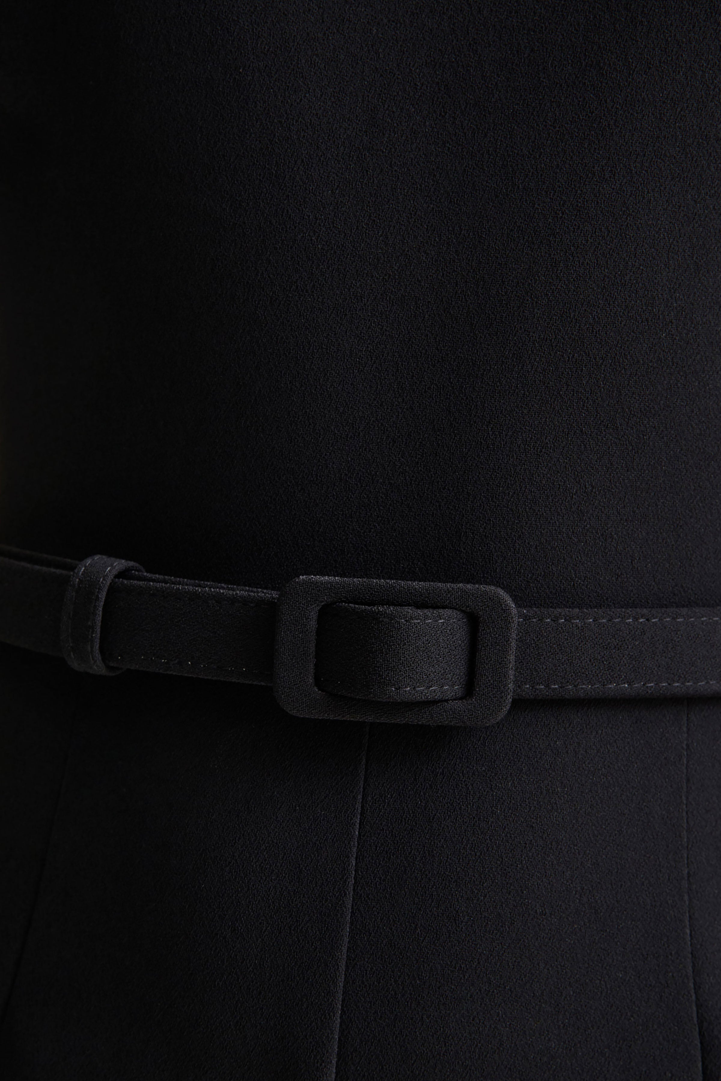 Orlina | Black High-Neck Jumpsuit With Lace Detailing