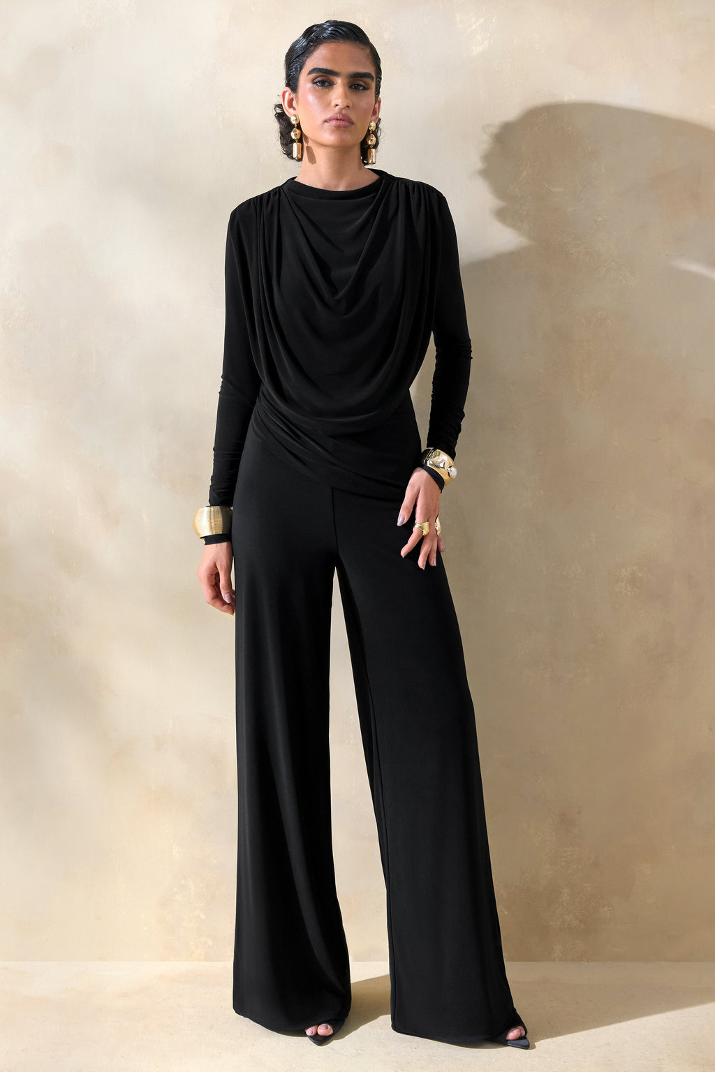 Safirra | Black Wide-Leg Trouser