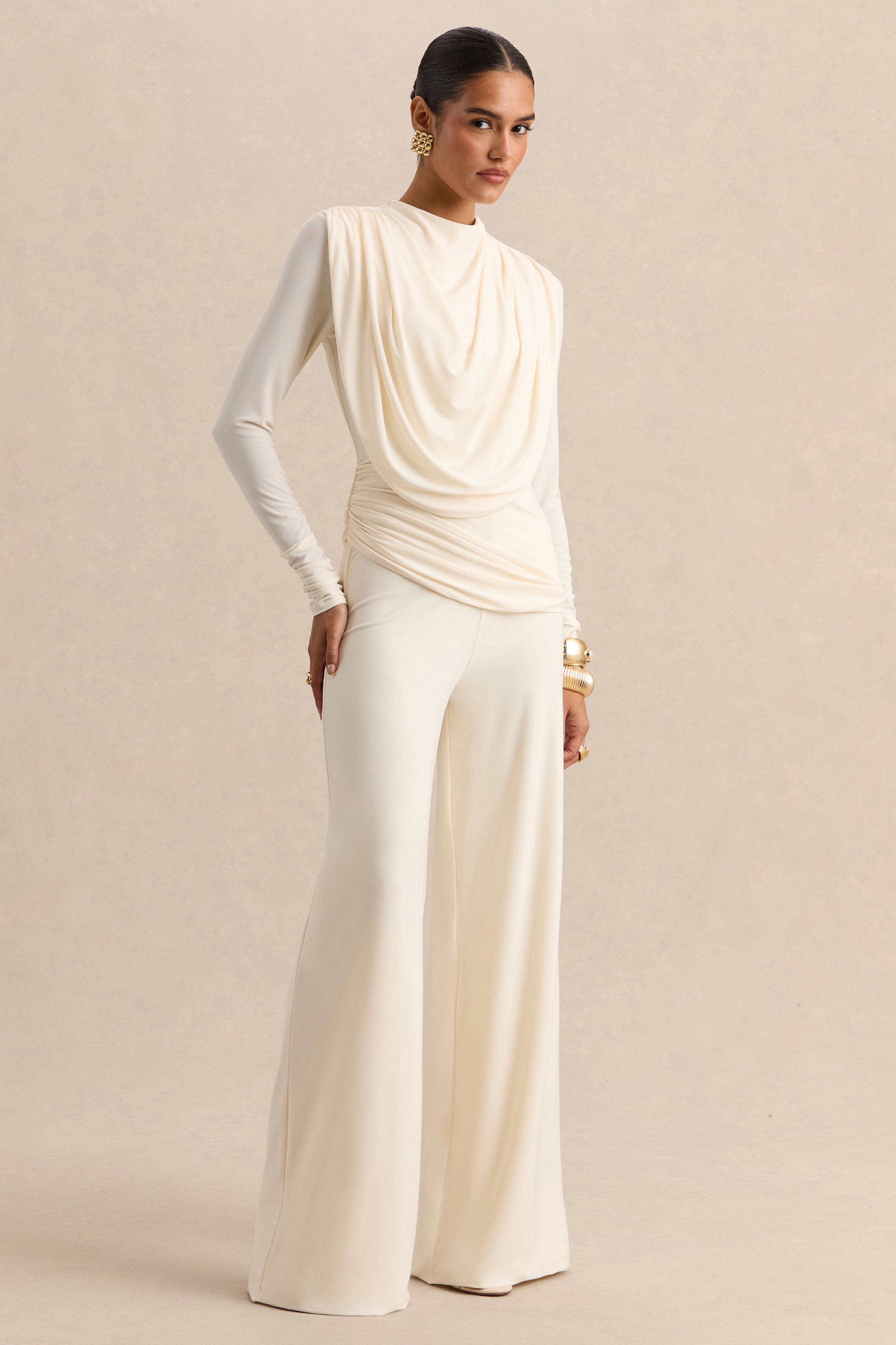 Safirra | White Wide-Leg Trouser