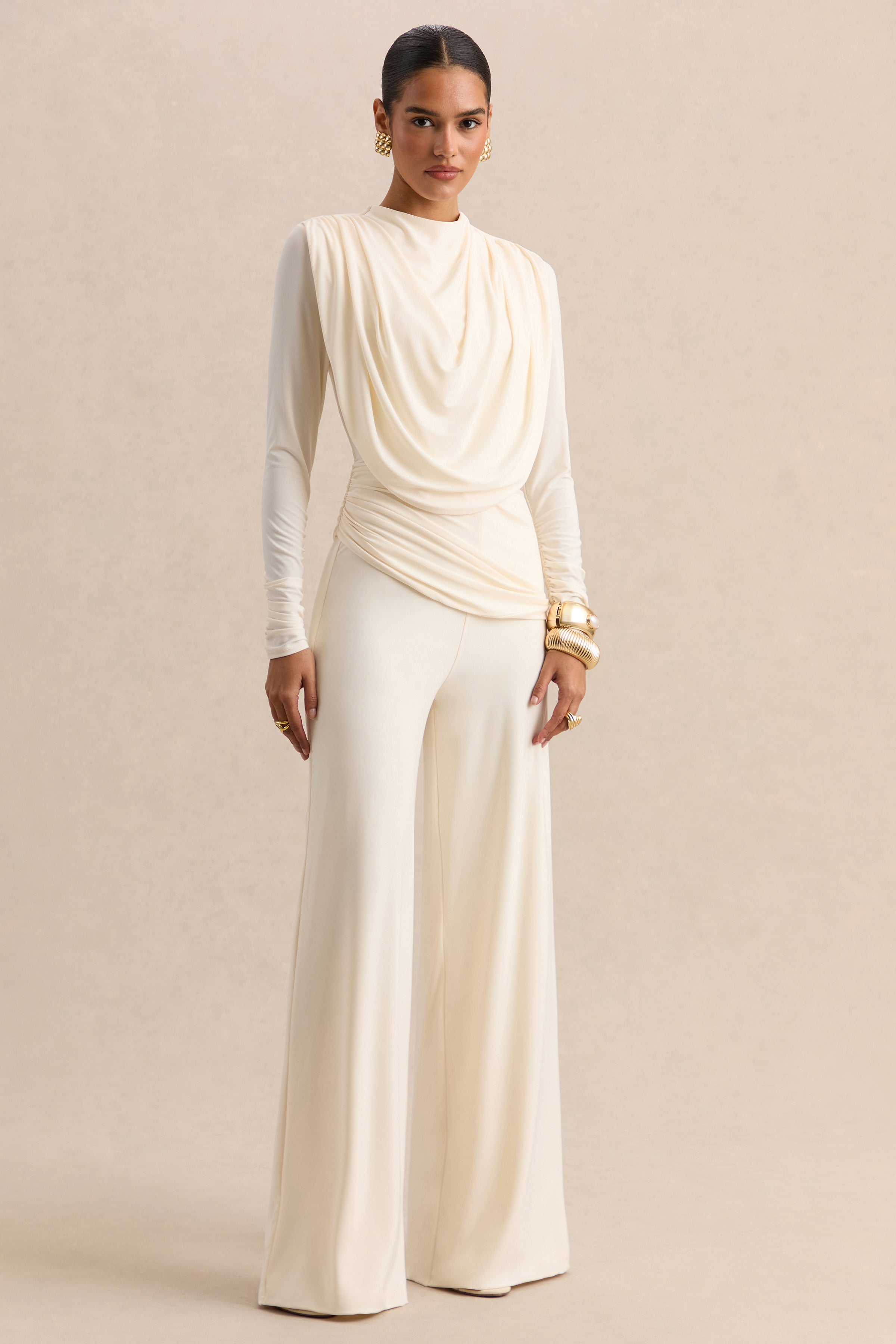 Safirra | White Wide-Leg Trouser