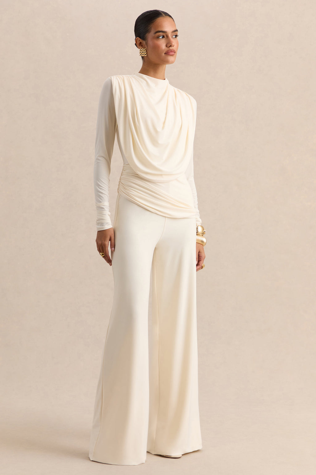 Safirra | White Wide-Leg Trouser