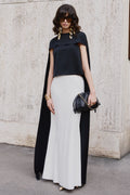 Iveta | White Satin Maxi-Skirt