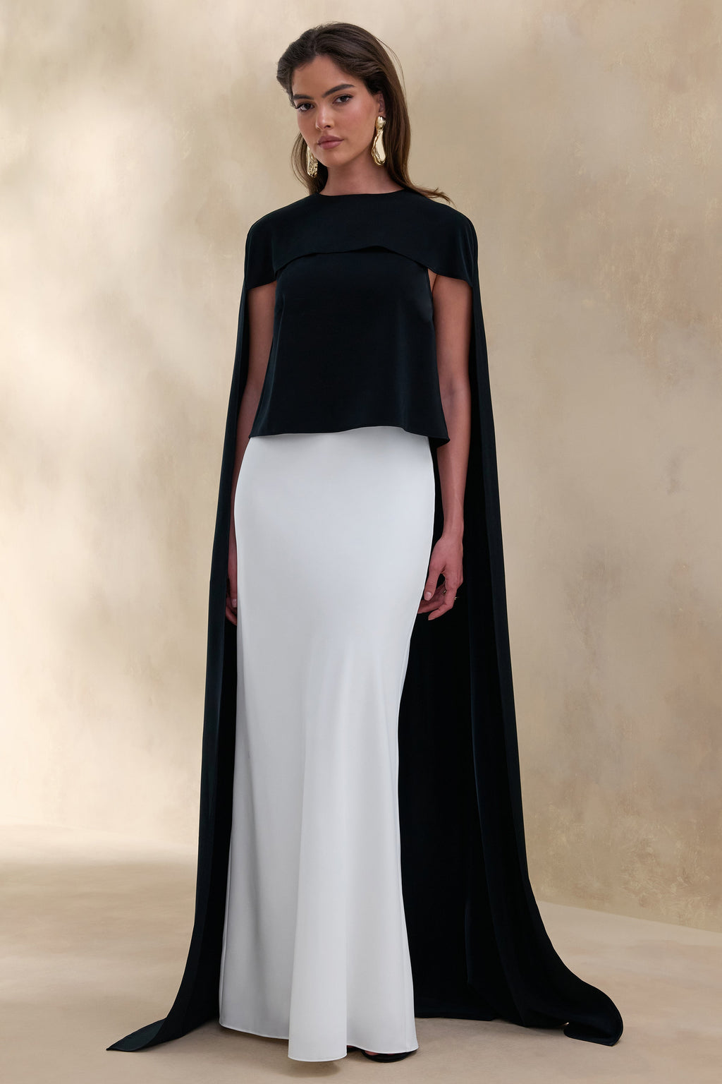Iveta | White Satin Maxi-Skirt
