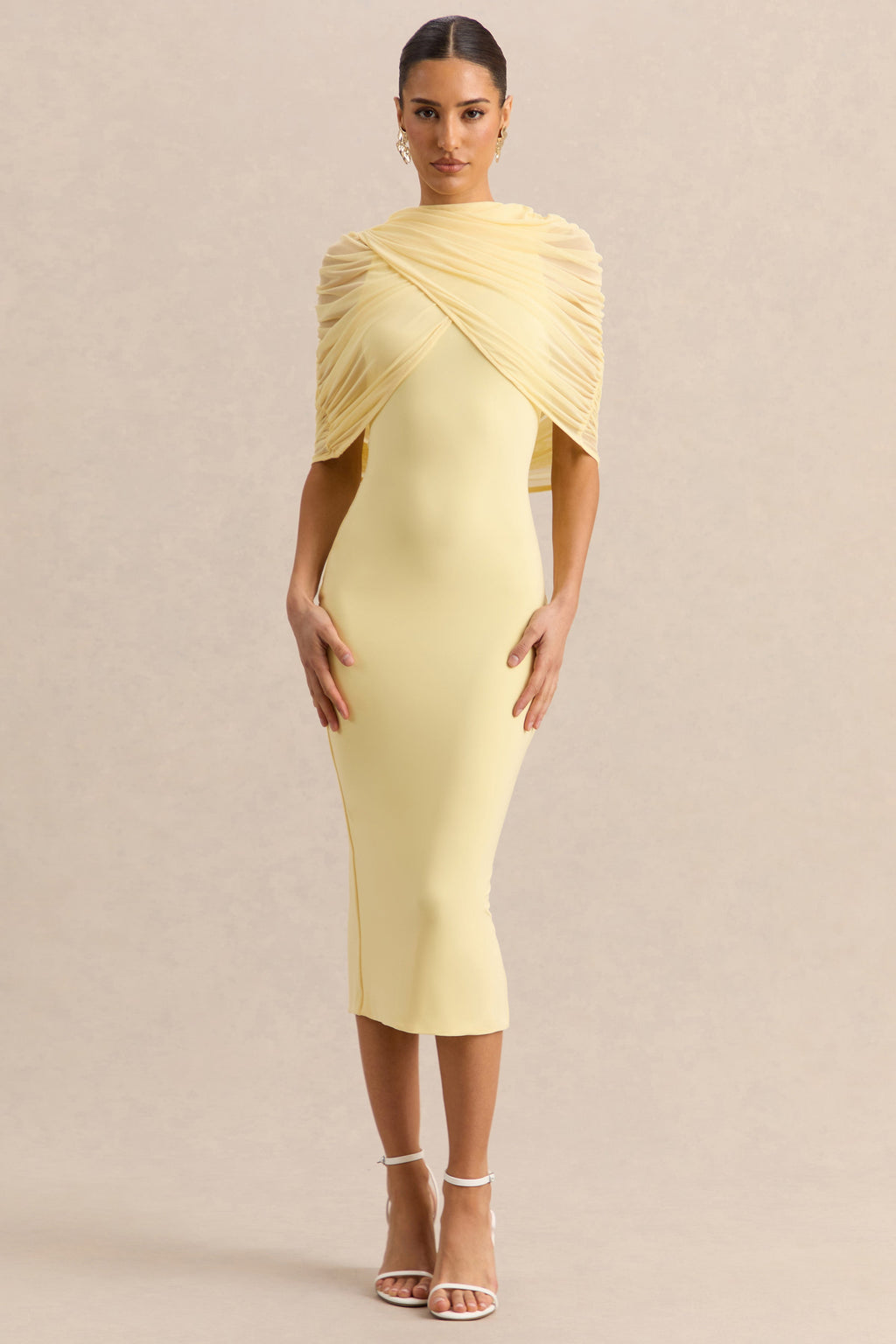 Mirana | Lemon Halter-Neck Midi-Dress