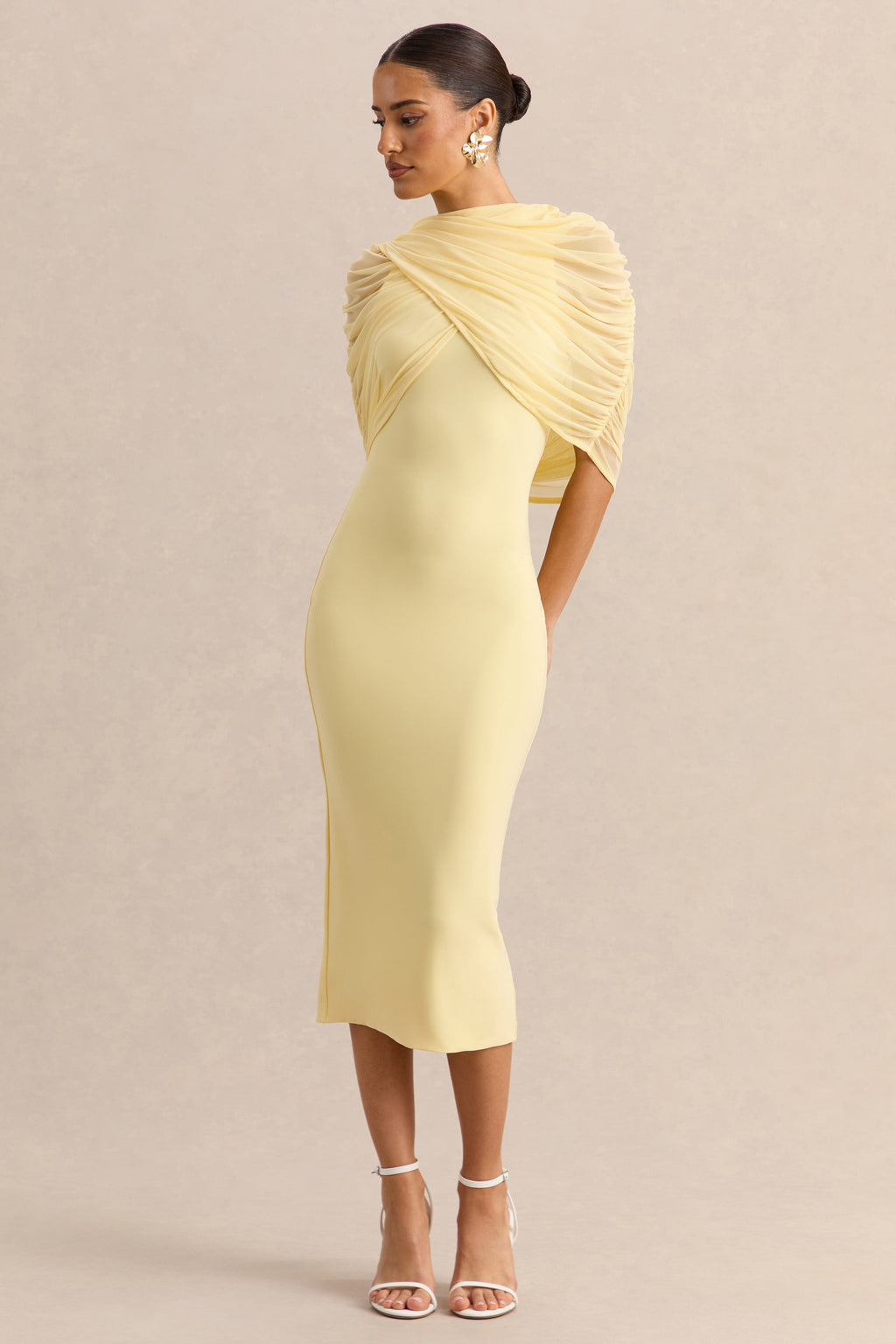 Mirana | Lemon Halter-Neck Midi-Dress