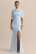 Melva | Powder Blue Bandeau Maxi Dress