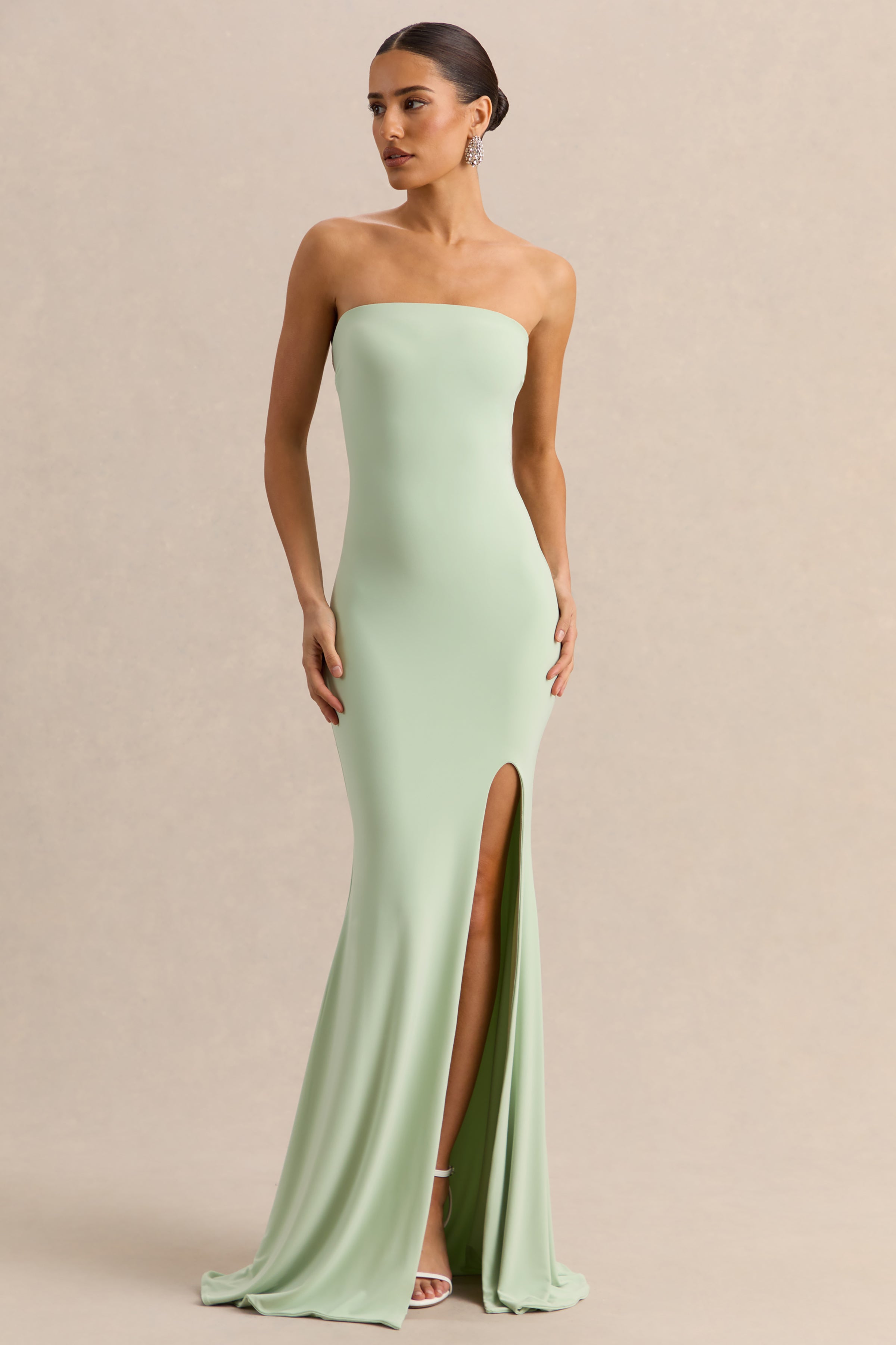 Melva | Mint Bandeau Maxi Dress