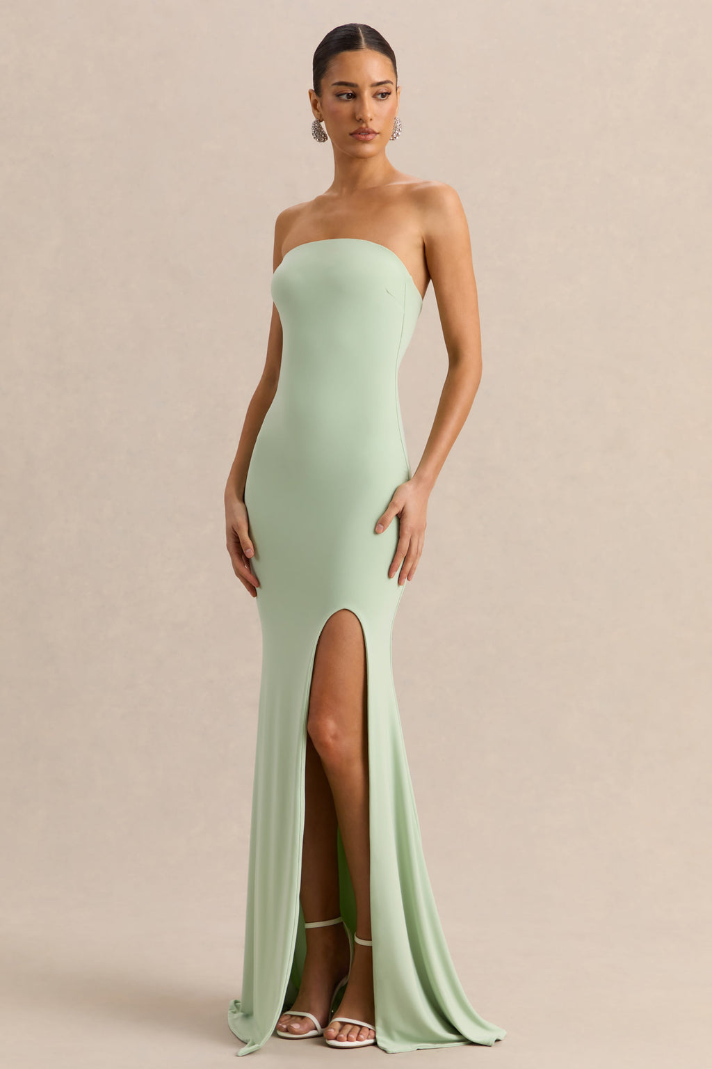 Melva | Mint Bandeau Maxi Dress