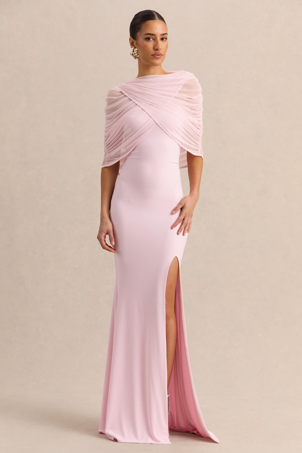 Melva | Light Pink Bandeau Maxi Dress