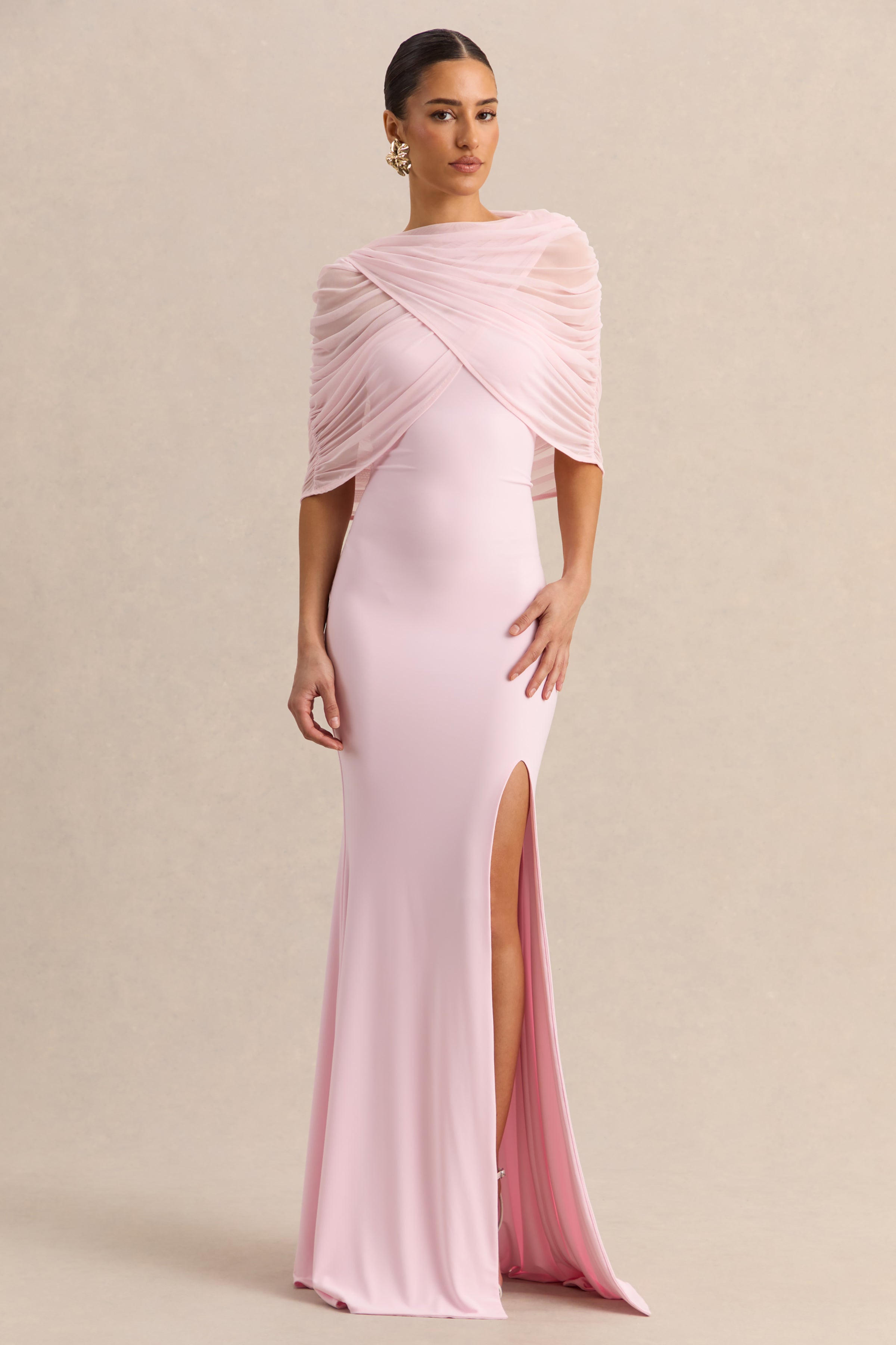 Melva | Light Pink Bandeau Maxi Dress