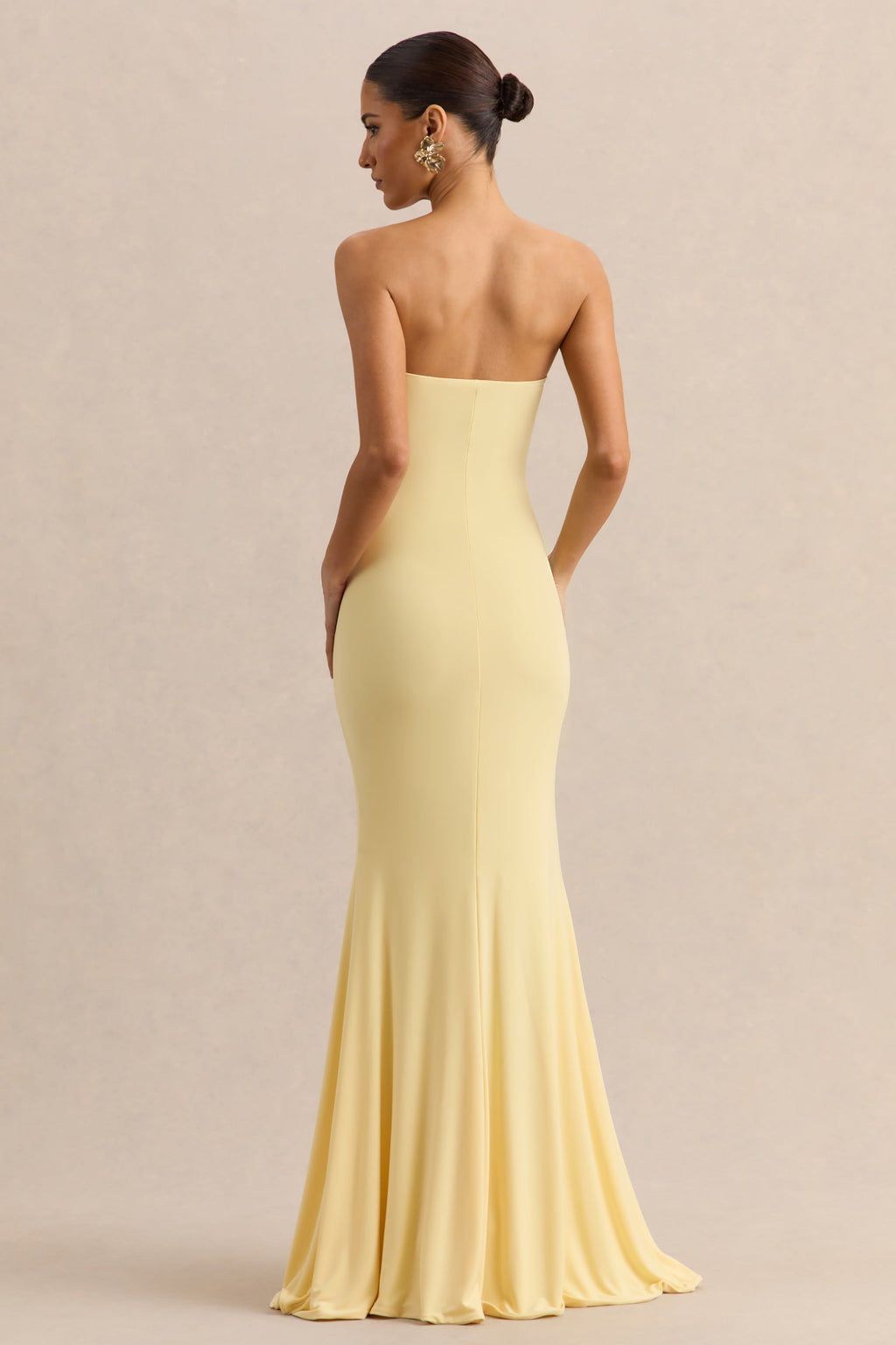 Melva | Lemon Bandeau Maxi Dress