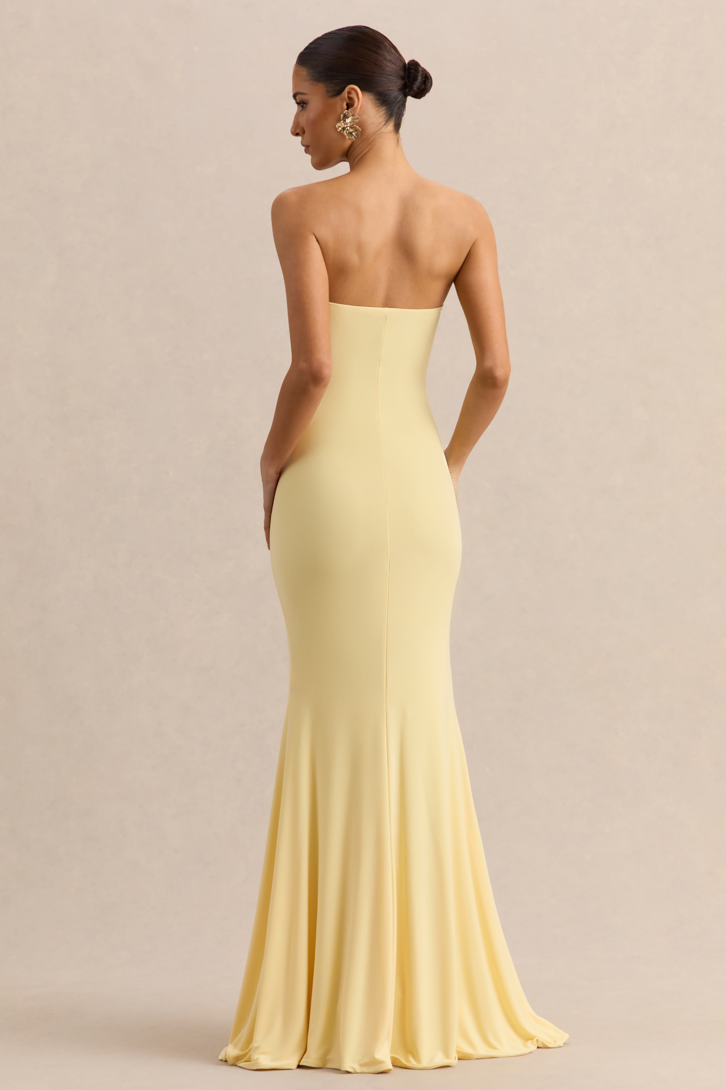 Melva | Lemon Bandeau Maxi Dress